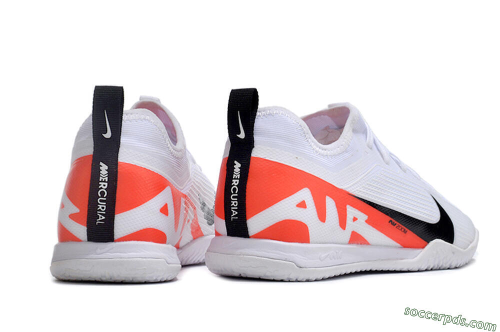 Nike Air Zoom Mercurial Vapor 15 Pro IC Low-Tops Football Shoes - White/Black/Red 6