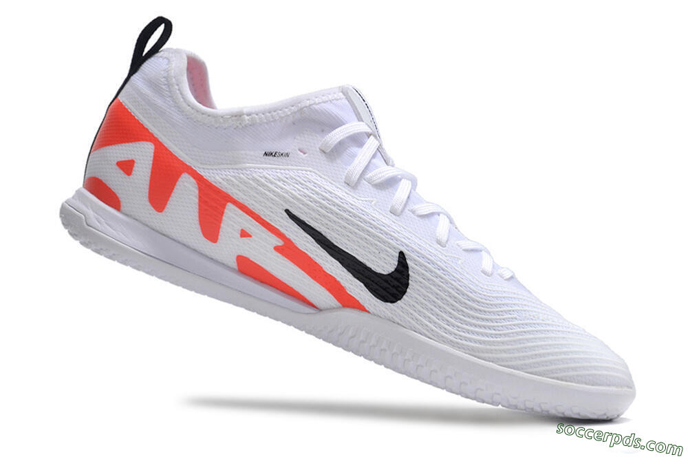 Nike Air Zoom Mercurial Vapor 15 Pro IC Low-Tops Football Shoes - White/Black/Red 4