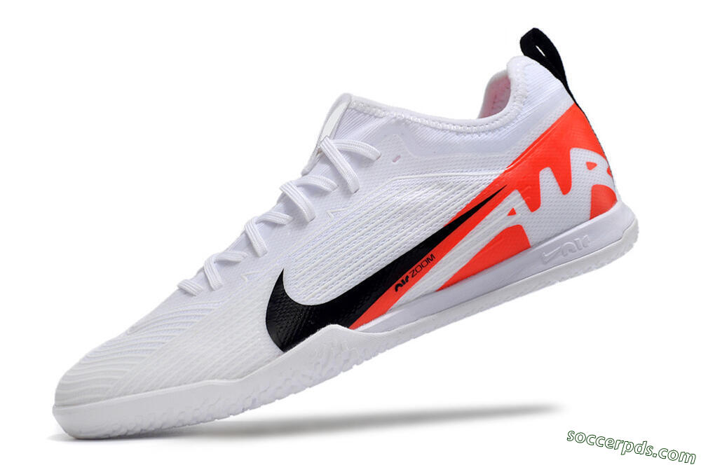 Nike Air Zoom Mercurial Vapor 15 Pro IC Low-Tops Football Shoes - White/Black/Red 5