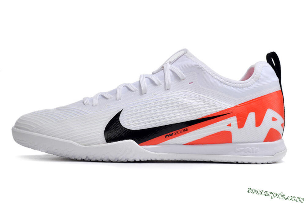 Nike Air Zoom Mercurial Vapor 15 Pro IC Low-Tops Football Shoes - White/Black/Red 2