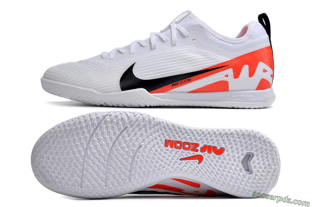 Nike Air Zoom Mercurial Vapor 15 Pro IC Low-Tops Football Shoes - White/Black/Red 0