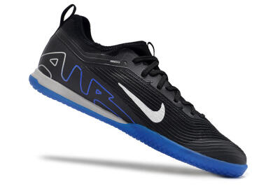 Nike Air Zoom Mercurial Vapor 15 Pro IC Low-Tops Football Shoes - Black/Silver/Blue