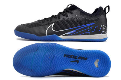 Nike Air Zoom Mercurial Vapor 15 Pro IC Low-Tops Football Shoes - Black/Silver/Blue