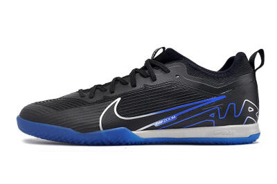 Nike Air Zoom Mercurial Vapor 15 Pro IC Low-Tops Football Shoes - Black/Silver/Blue
