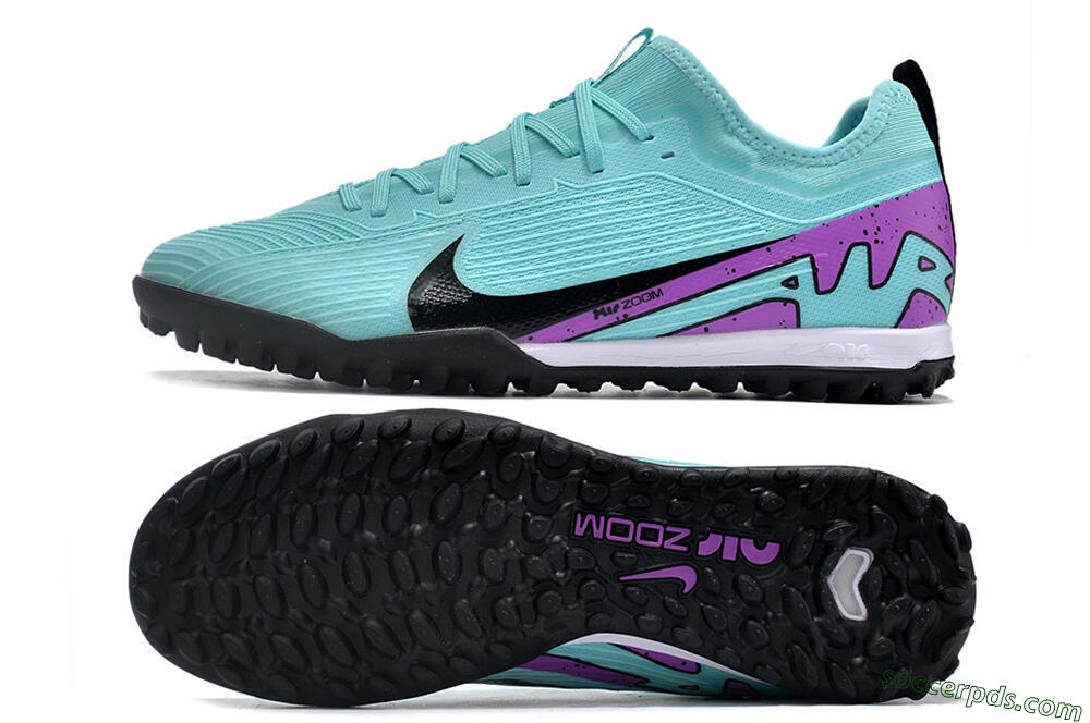 Nike Air Zoom Mercurial Vapor 15 Pro TF Low-Tops Football Shoes - Blue/Black/Purple 0