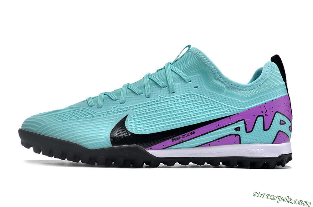Nike Air Zoom Mercurial Vapor 15 Pro TF Low-Tops Football Shoes - Blue/Black/Purple 2