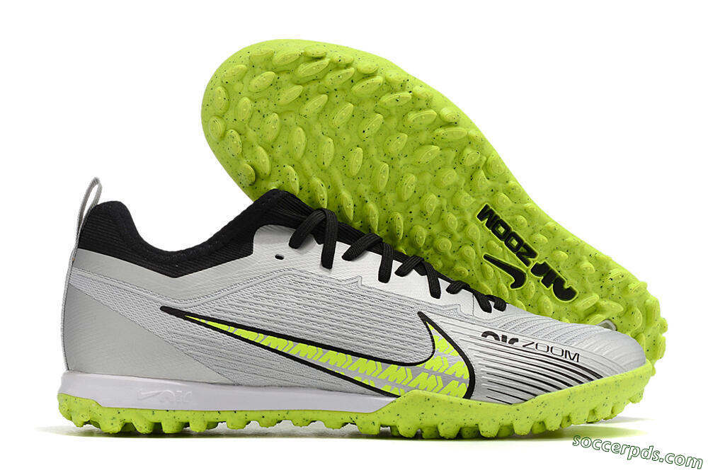 Nike Air Zoom Mercurial Vapor 15 Pro TF Low-Tops Football Shoes - Silver/Yellow/Black 1