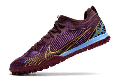 Nike Air Zoom Mercurial Vapor 15 Pro TF Low-Tops Football Shoes - Red/Purple/Gold/Blue