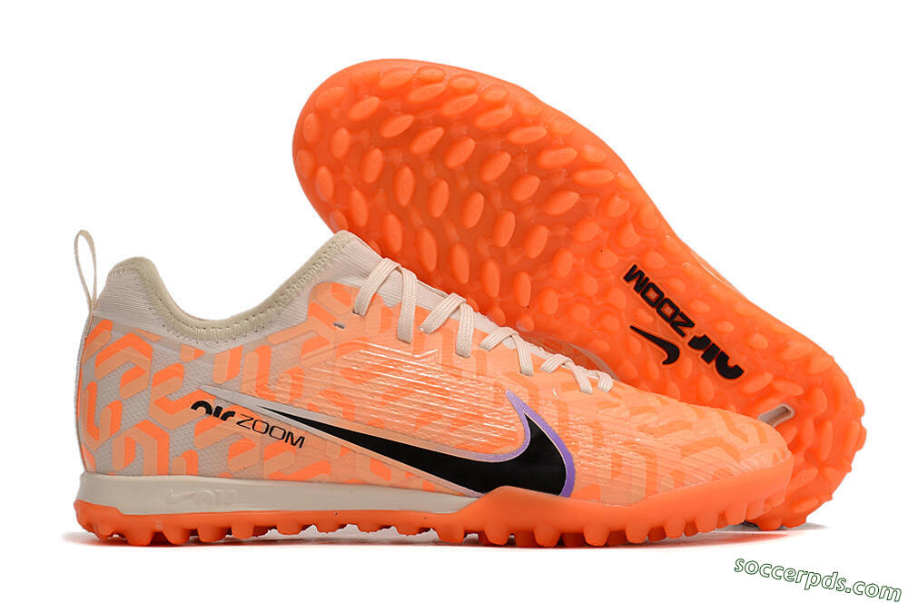 Nike Air Zoom Mercurial Vapor 15 Pro TF Low-Tops Football Shoes - Orange/Purple/Black 1