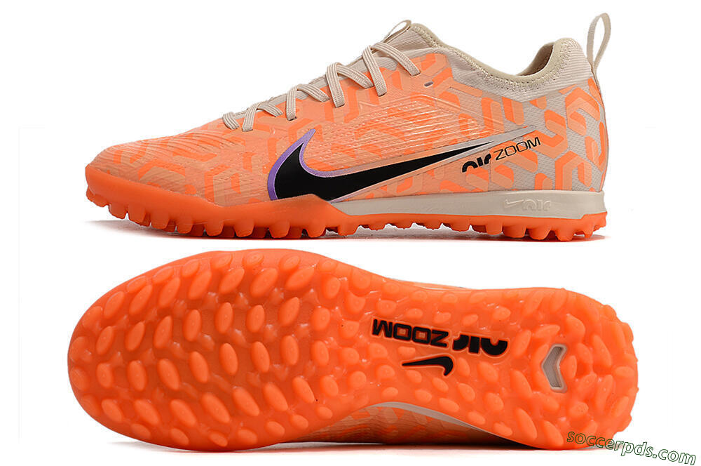 Nike Air Zoom Mercurial Vapor 15 Pro TF Low-Tops Football Shoes - Orange/Purple/Black 0