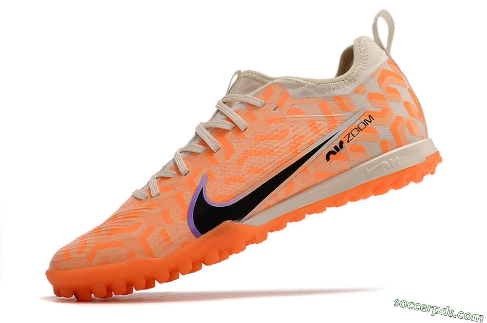 Nike Air Zoom Mercurial Vapor 15 Pro TF Low-Tops Football Shoes - Orange/Purple/Black 5