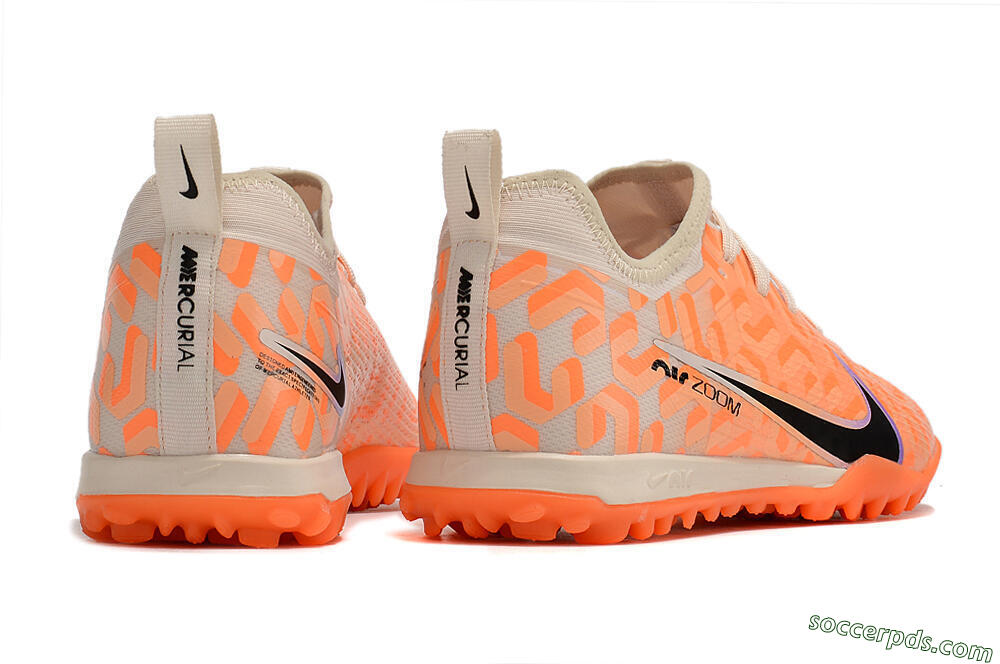 Nike Air Zoom Mercurial Vapor 15 Pro TF Low-Tops Football Shoes - Orange/Purple/Black 6