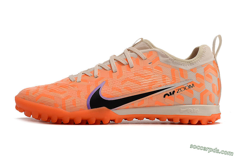 Nike Air Zoom Mercurial Vapor 15 Pro TF Low-Tops Football Shoes - Orange/Purple/Black 2