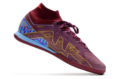 Nike Air Zoom Mercurial Superfly 9 Elite IC High-Tops Football Shoes - Red/Purple/Gold/Blue