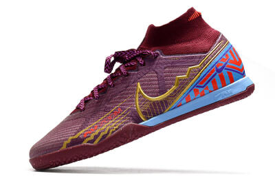 Nike Air Zoom Mercurial Superfly 9 Elite IC High-Tops Football Shoes - Red/Purple/Gold/Blue