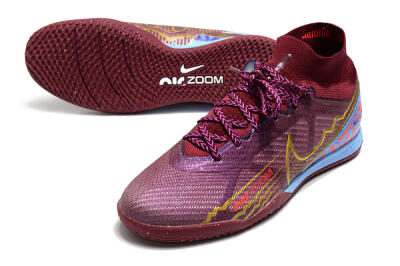 Nike Air Zoom Mercurial Superfly 9 Elite IC High-Tops Football Shoes - Red/Purple/Gold/Blue