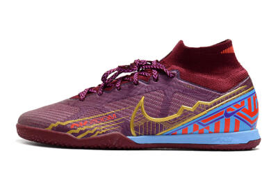 Nike Air Zoom Mercurial Superfly 9 Elite IC High-Tops Football Shoes - Red/Purple/Gold/Blue