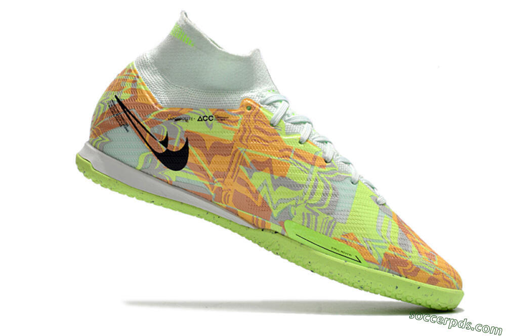 Nike Air Zoom Mercurial Superfly 9 Elite IC High-Tops Football Shoes - Yellow/Brown/Black 4