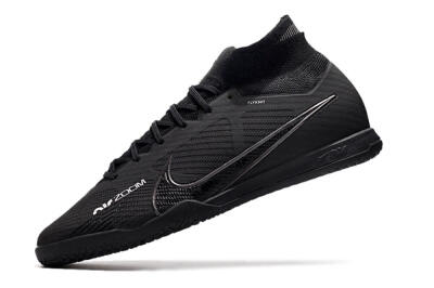 Nike Air Zoom Mercurial Superfly 9 Elite IC High-Tops Football Shoes - Black/White/Yellow