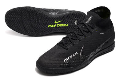 Nike Air Zoom Mercurial Superfly 9 Elite IC High-Tops Football Shoes - Black/White/Yellow