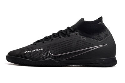 Nike Air Zoom Mercurial Superfly 9 Elite IC High-Tops Football Shoes - Black/White/Yellow
