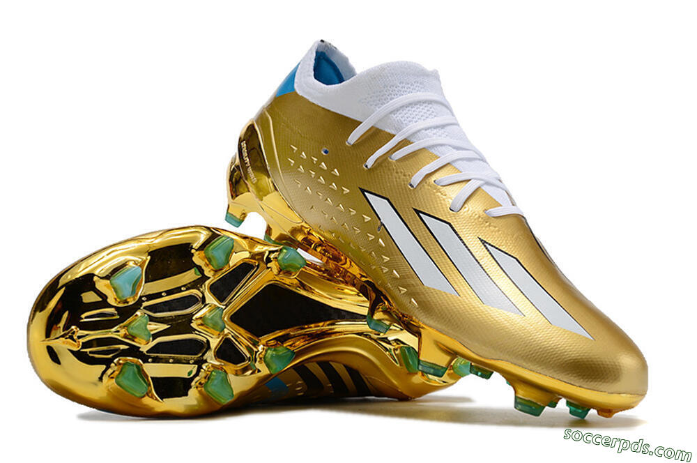 Adidas X Speedportal .1 FG Low-Tops Football Boots - Gold/White/Blue 3