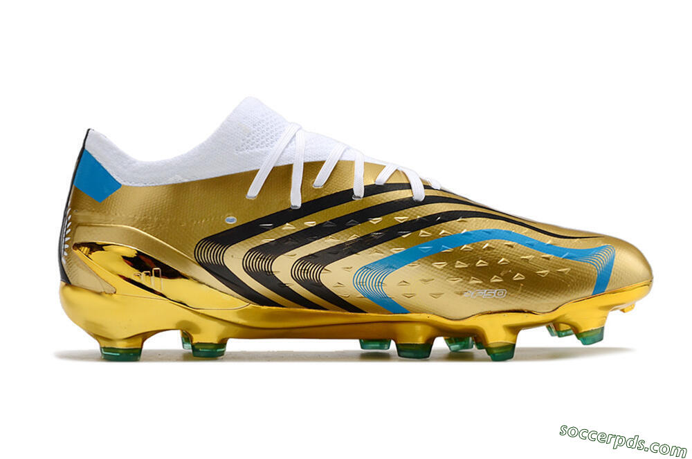 Adidas X Speedportal .1 FG Low-Tops Football Boots - Gold/White/Blue 6