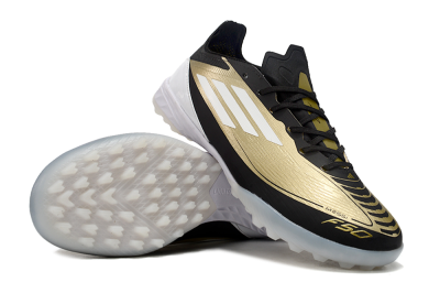 Adidas F50 Elite TF Low-Tops Football Shoes - Gold/White/Black