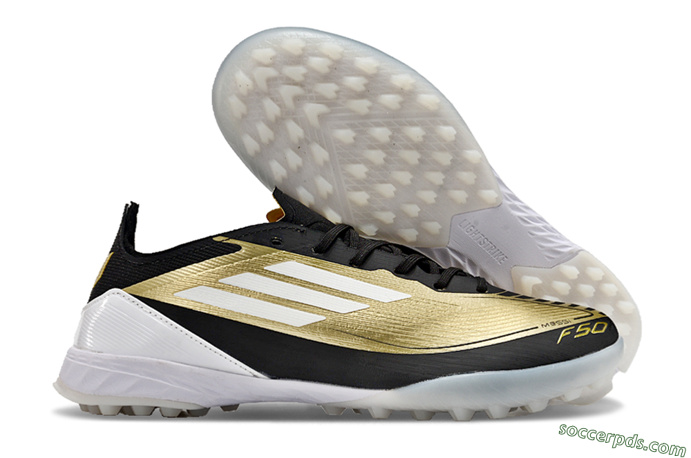 Adidas F50 Elite TF Low-Tops Football Shoes - Gold/White/Black 1