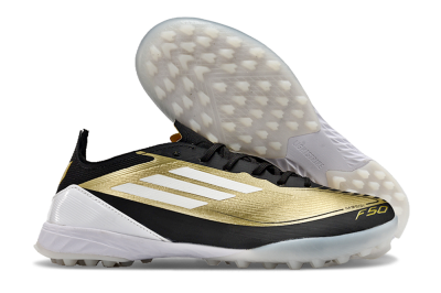 Adidas F50 Elite TF Low-Tops Football Shoes - Gold/White/Black