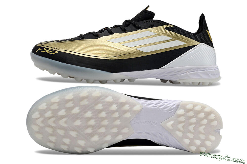 Adidas F50 Elite TF Low-Tops Football Shoes - Gold/White/Black 0