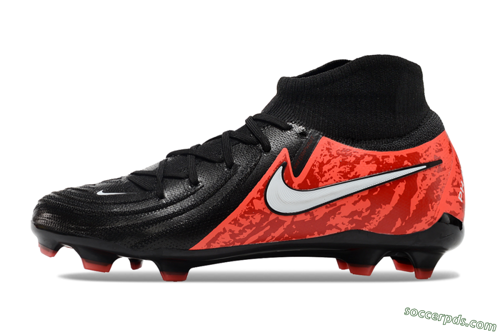 Nike Phantom Luna Elite FG High-Tops Football Boots - Black/Red/White 2