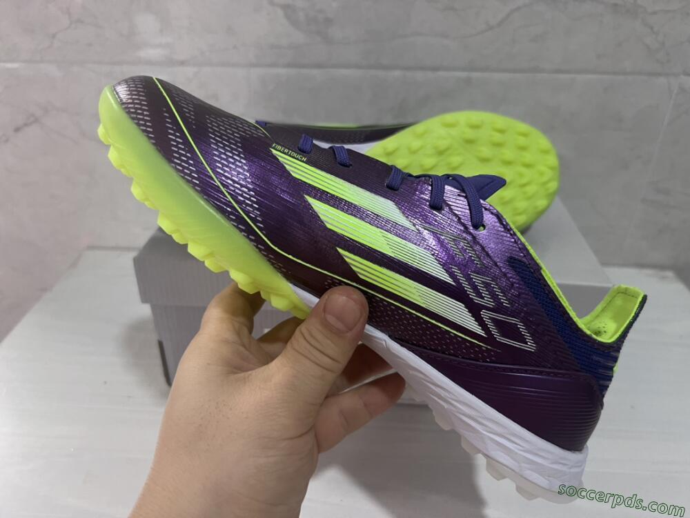 Adidas F50 Elite TF Low-Tops Football Shoes - Purple/Yellow/White