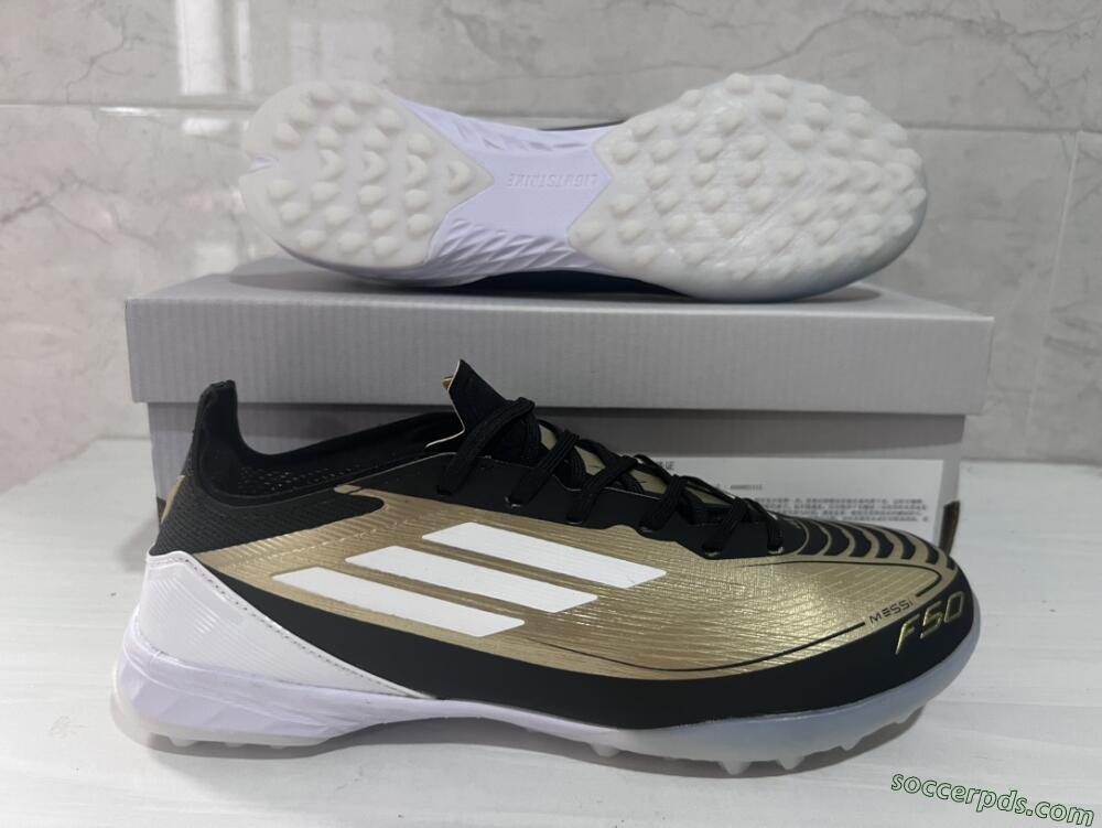 Adidas F50 Elite TF Low-Tops Football Shoes - Gold/White/Black