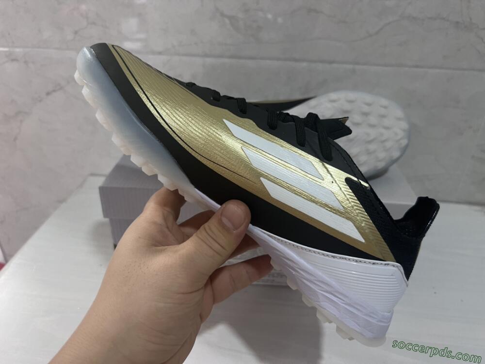 Adidas F50 Elite TF Low-Tops Football Shoes - Gold/White/Black