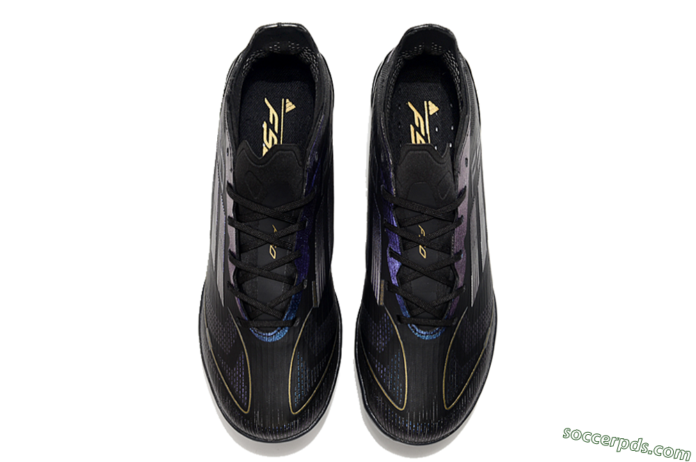 Adidas F50 Elite TF Low-Tops Football Shoes - Black/Silver/Purple 5