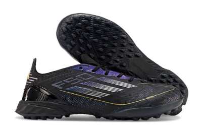 Adidas F50 Elite TF Low-Tops Football Shoes - Black/Silver/Purple
