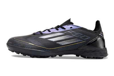 Adidas F50 Elite TF Low-Tops Football Shoes - Black/Silver/Purple