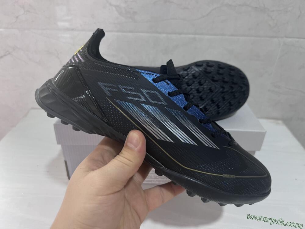 Adidas F50 Elite TF Low-Tops Football Shoes - Black/Silver/Purple