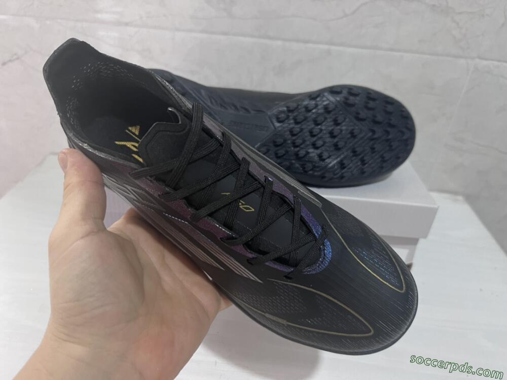 Adidas F50 Elite TF Low-Tops Football Shoes - Black/Silver/Purple