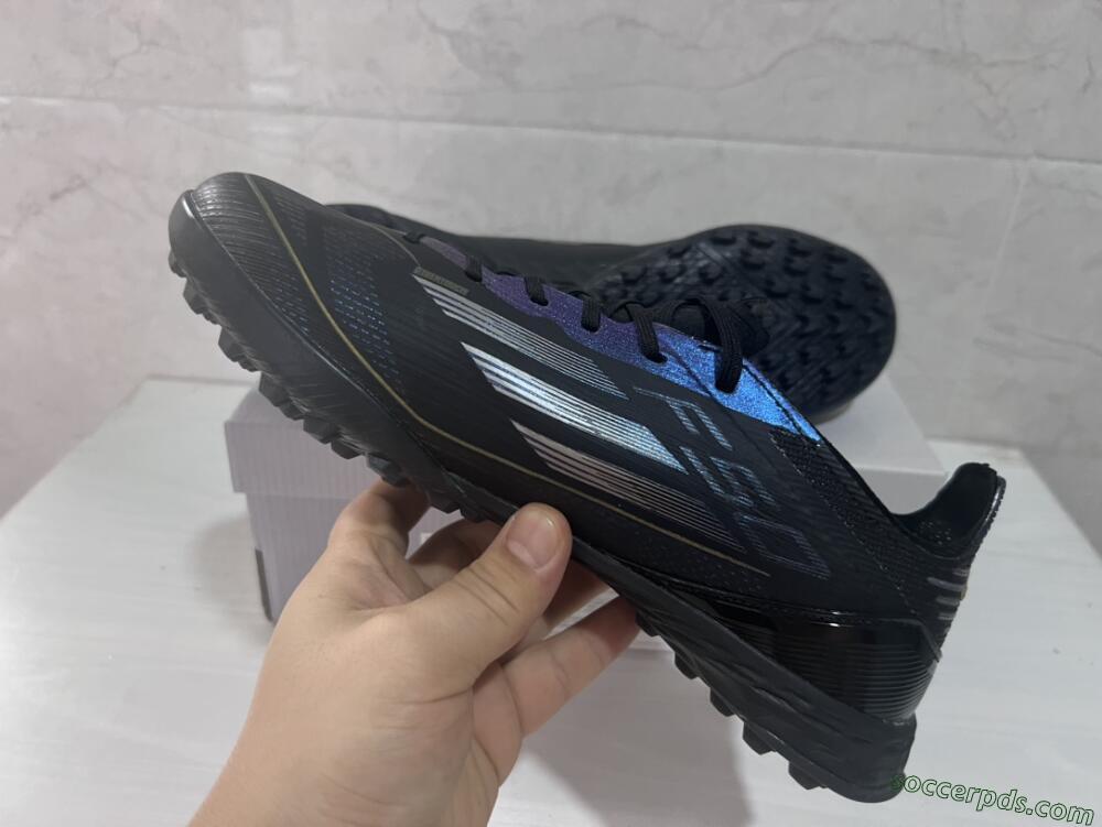 Adidas F50 Elite TF Low-Tops Football Shoes - Black/Silver/Purple