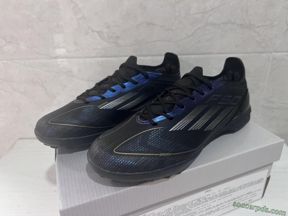 Adidas F50 Elite TF Low-Tops Football Shoes - Black/Silver/Purple
