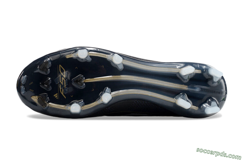 Adidas F50 Elite FG Low-Tops Football Boots - Black/Silver/Purple 7