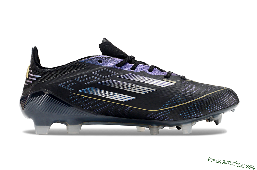 Adidas F50 Elite FG Low-Tops Football Boots - Black/Silver/Purple 4
