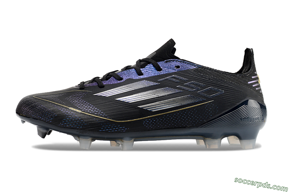 Adidas F50 Elite FG Low-Tops Football Boots - Black/Silver/Purple 2
