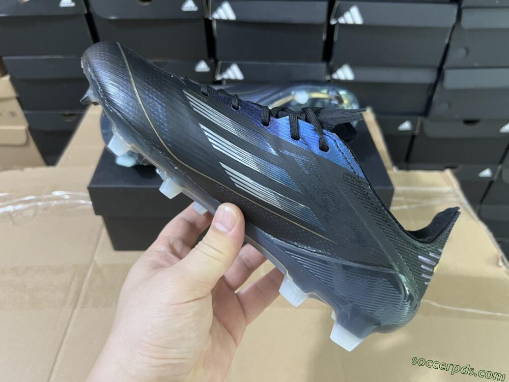 Adidas F50 Elite FG Low-Tops Football Boots - Black/Silver/Purple