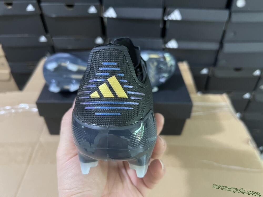 Adidas F50 Elite FG Low-Tops Football Boots - Black/Silver/Purple
