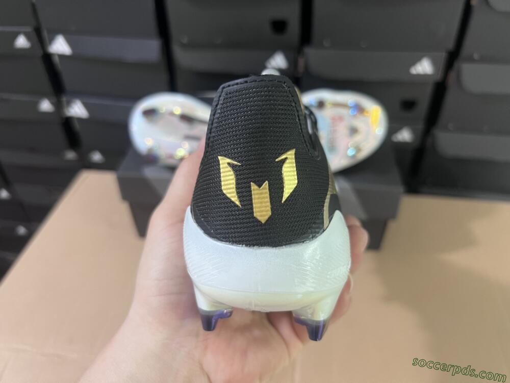 Adidas F50 Adizero Messi FG Low-Tops Football Boots - Gold/White/Black