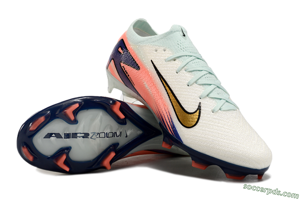 Nike Air Zoom Mercurial Vapor 16 Elite FG Low-Tops Football Boots - Pink/Gold/Blue 3
