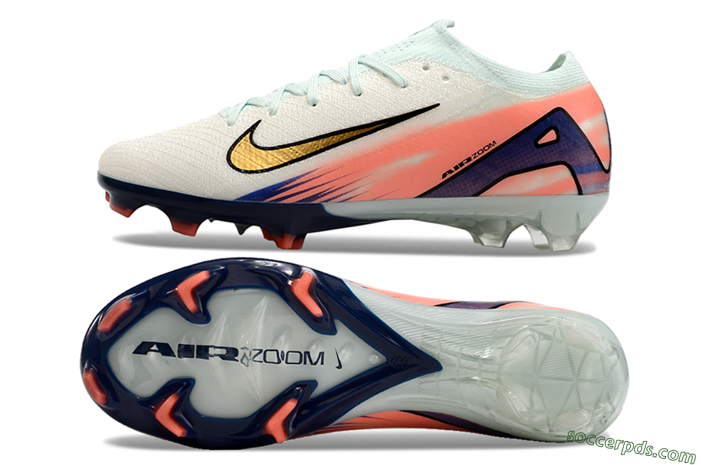 Nike Air Zoom Mercurial Vapor 16 Elite FG Low-Tops Football Boots - Pink/Gold/Blue 0